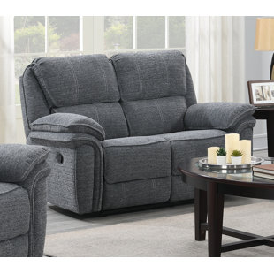 Dark gray online reclining loveseat